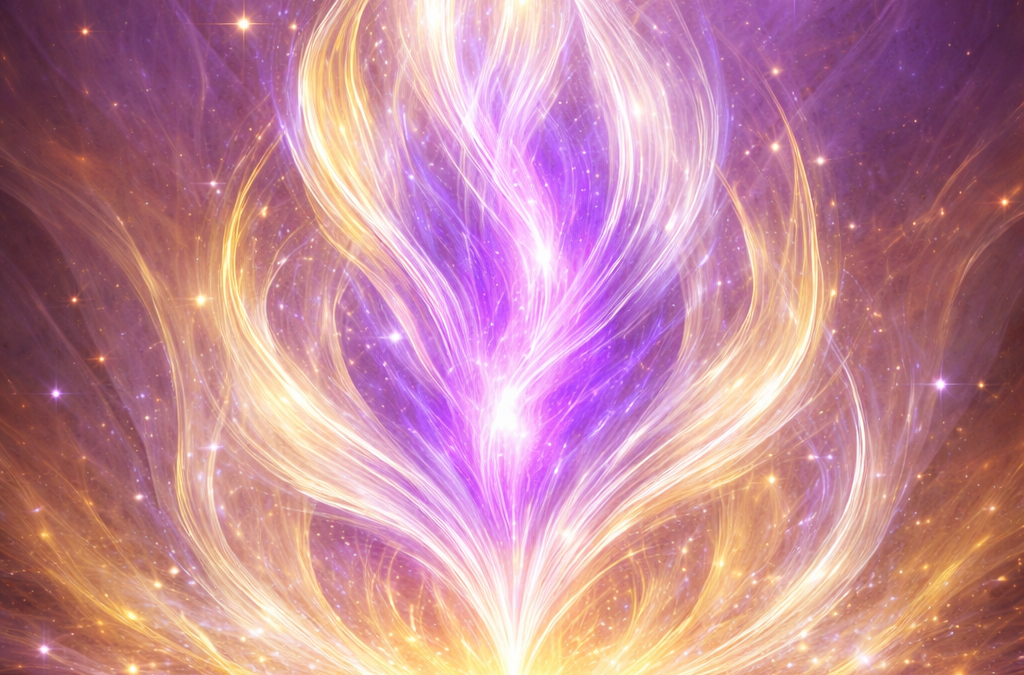 Werde Träger der gold-silber-violetten Flamme